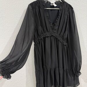 Newbury Kustom Black Long Sleeve Dress